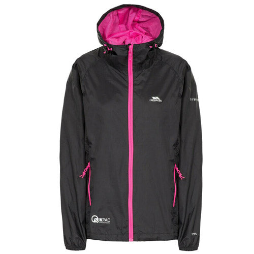 Trespass Qikpac Ladies Waterproof Hooded Jacket - Clearance