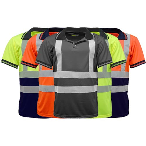 HV004 Hi Vis Short Sleeve Polo Shirt