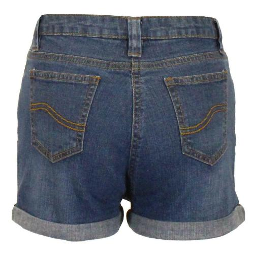 Girls Denim Shorts Rolled Hem