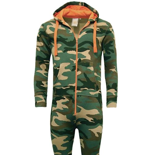 Adults Unisex Woodland Camouflage Onesie