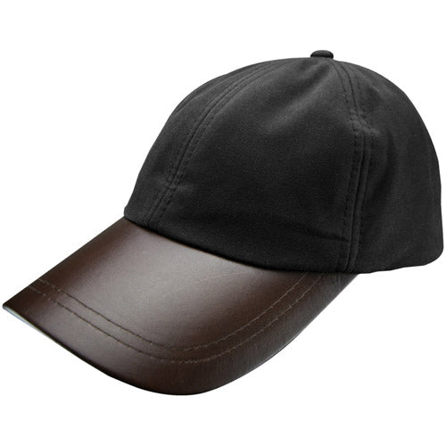 Leather Skip Wax Baseball Cap