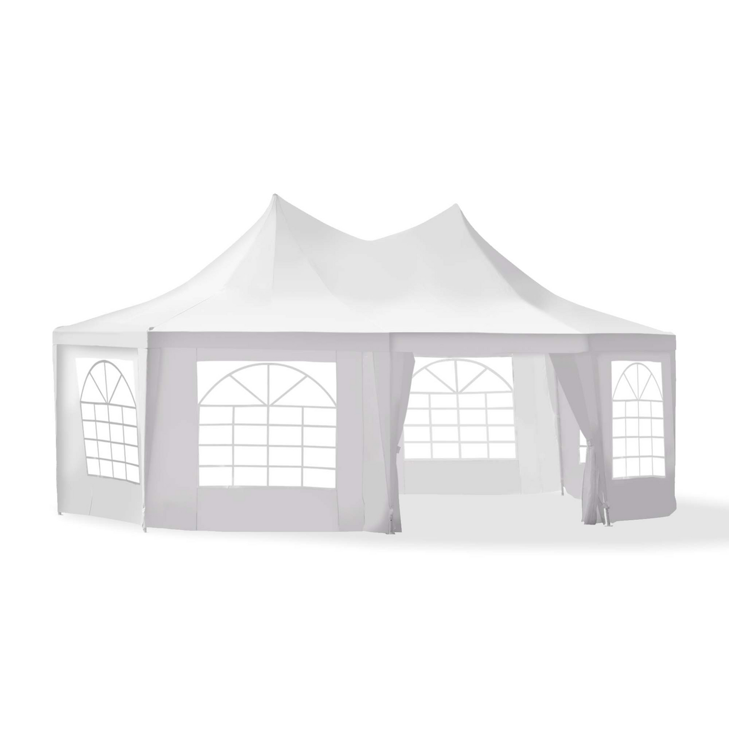 Outsunny 6.8x5M Large Octagonal Party Tent Gazebo Heavy Duty Wedding Marquee Tent Garden Pagoda Tent New