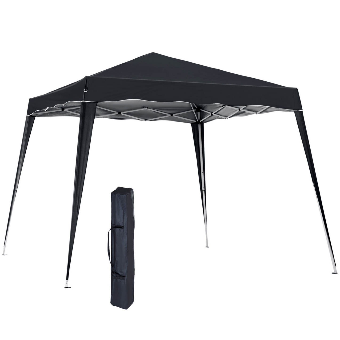 Outsunny 2.5M x 2.5M  Pop-up Tent Garden Gazebo Outdoor Awning Heavy Duty Marquee Party Shelter Sun Shade - Black