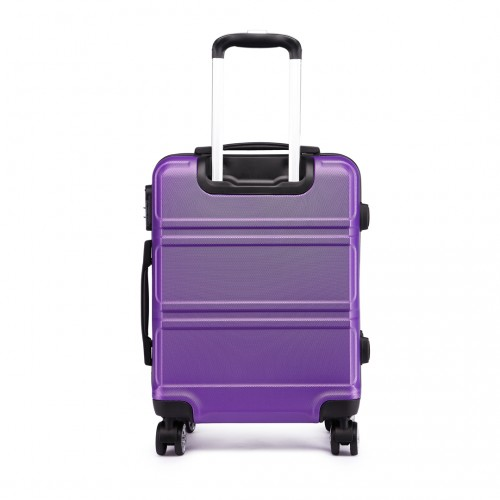 K1871-1L - Kono ABS 20 Inch Sculpted Horizontal Design Cabin Luggage - Purple