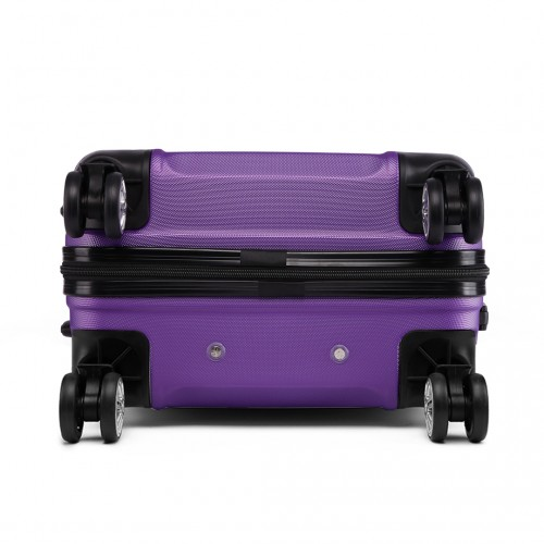 K1871-1L - Kono ABS 20 Inch Sculpted Horizontal Design Cabin Luggage - Purple