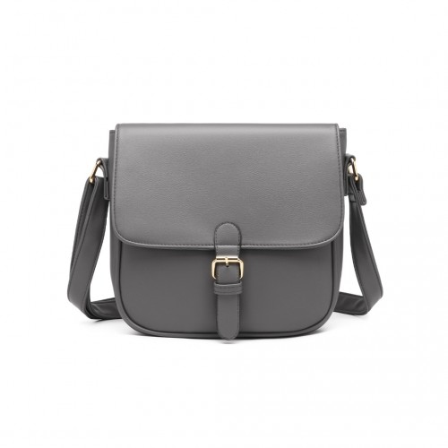 LB2003 - Miss Lulu Classic Cross Body Shoulder Bag - Grey