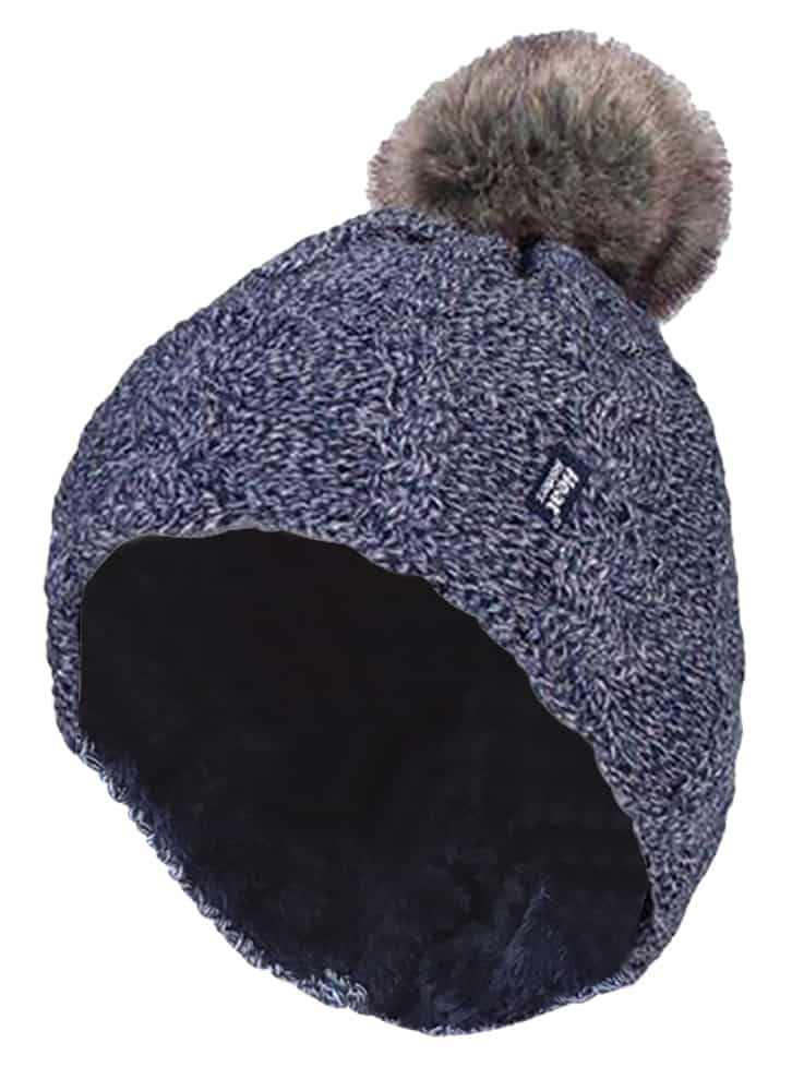 Ladies Fleece Lined Thermal Hat with Pom Pom