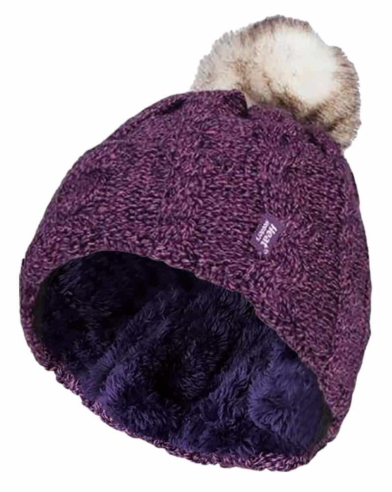 Ladies Fleece Lined Thermal Hat with Pom Pom