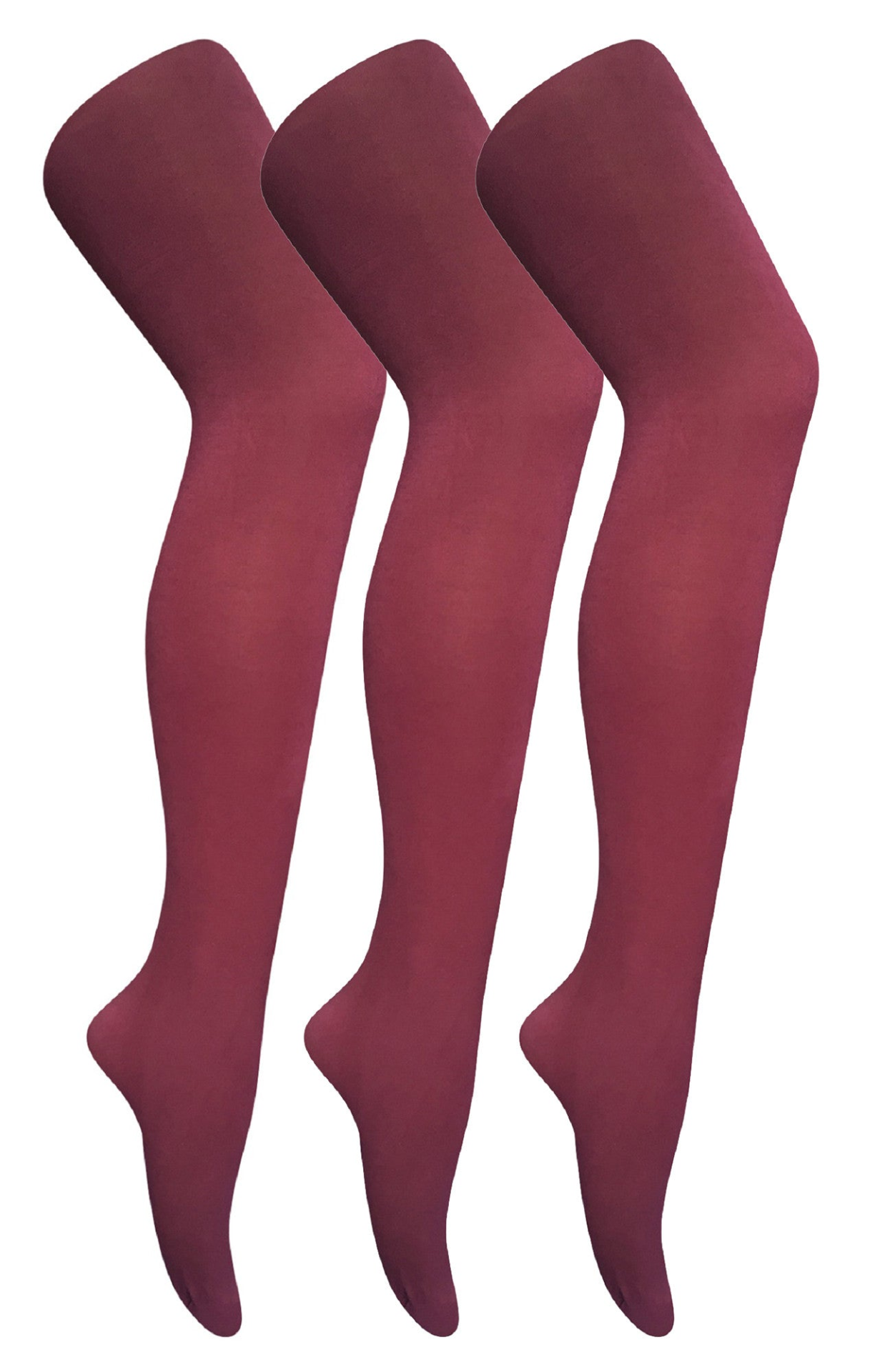 3 Pairs Womens Coloured Opaque 80 Denier Tights