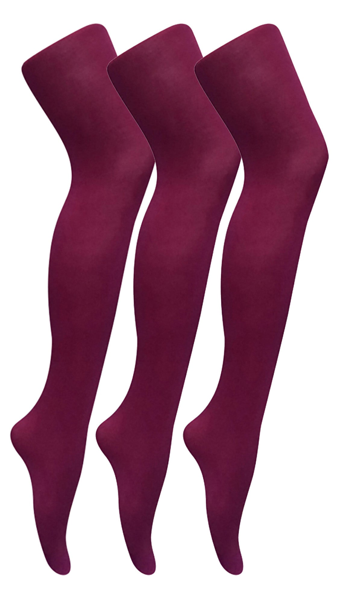 3 Pairs Womens Coloured Opaque 80 Denier Tights