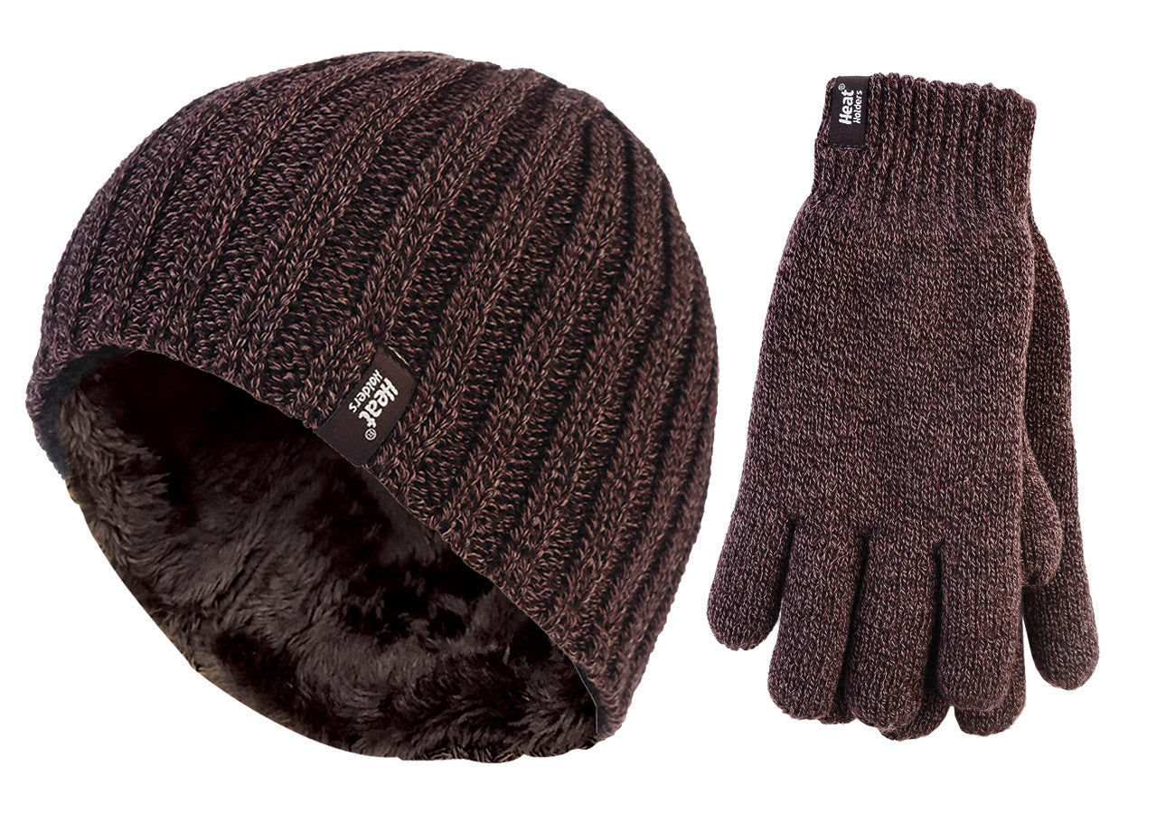 Mens Thick Thermal Hat & Glove Set