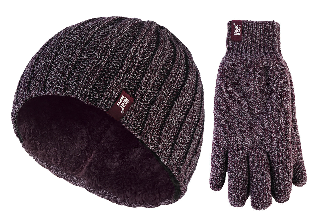 Mens Thick Thermal Hat & Glove Set