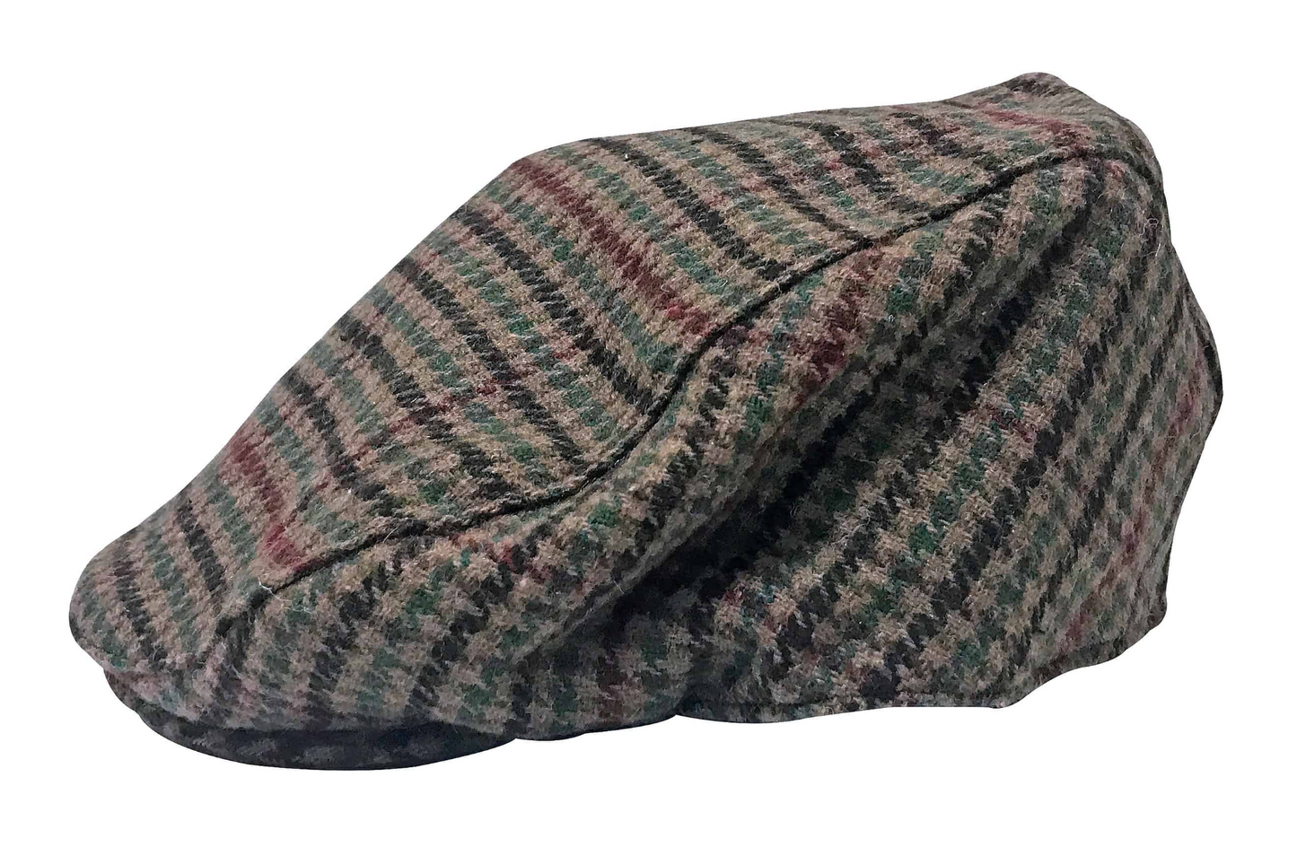 Mens Plaid / Checked Wool Blend Flat Cap