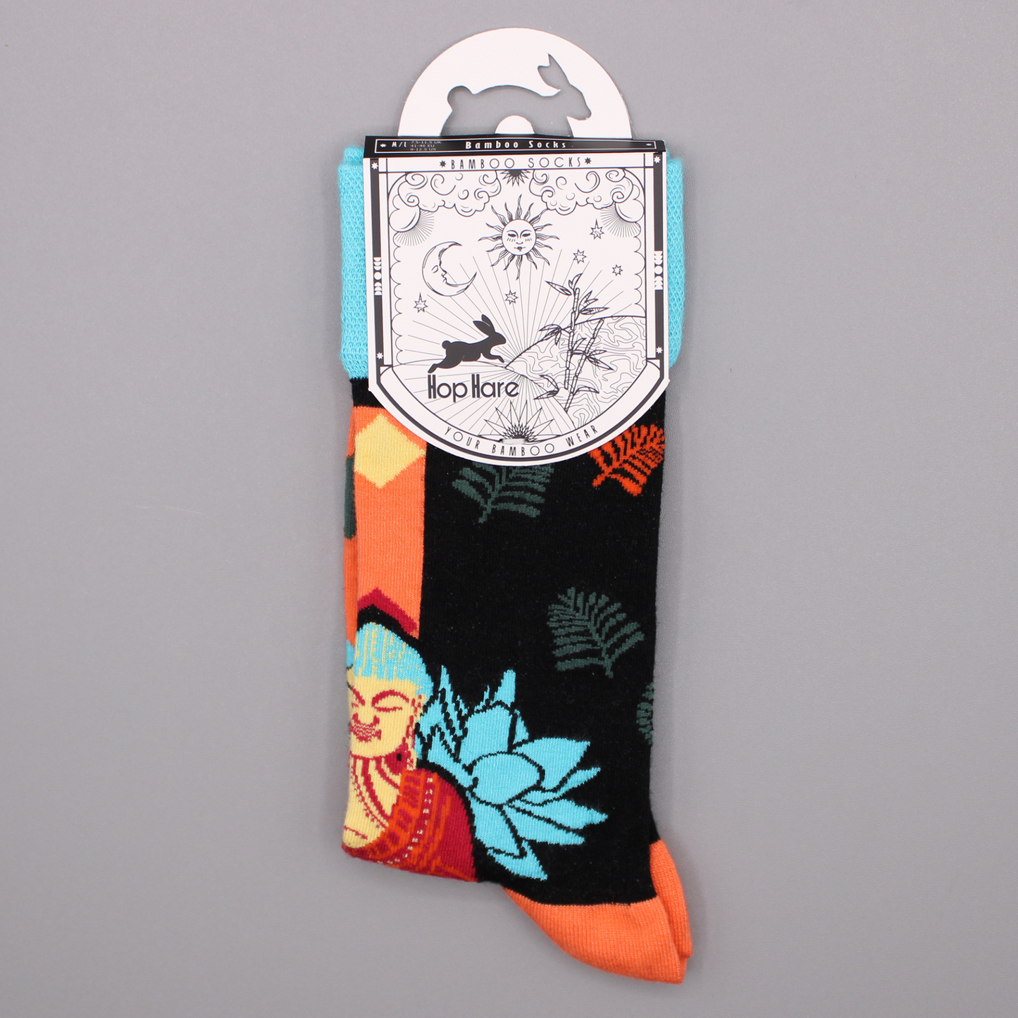 Hop Hare Bamboo Socks S/M - Blue Buddha & Lotus