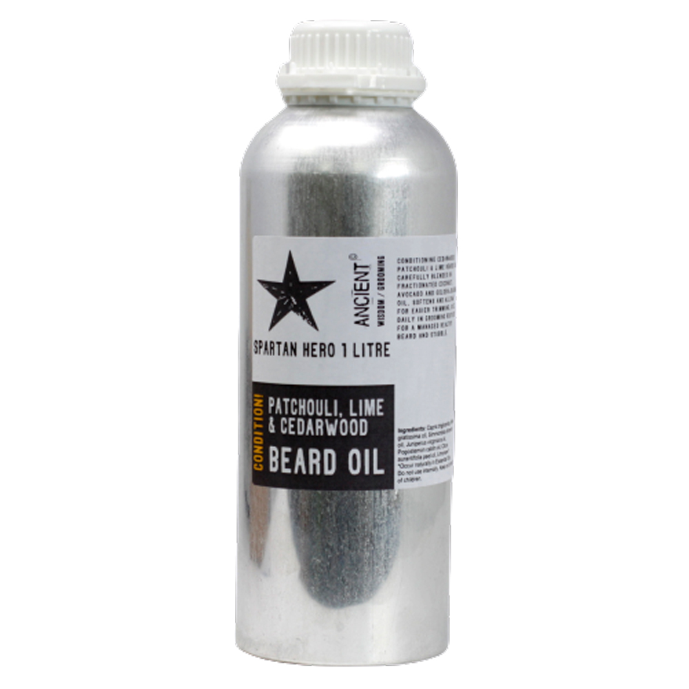 1 Litre Beard Oil - Spartan Hero - Condition!