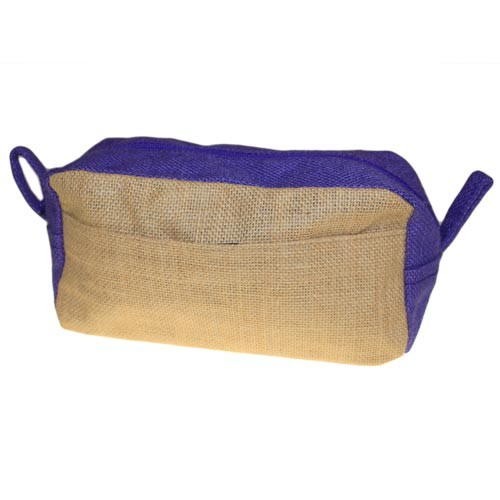 Jute Toiletry Bag - Natural & Lavender