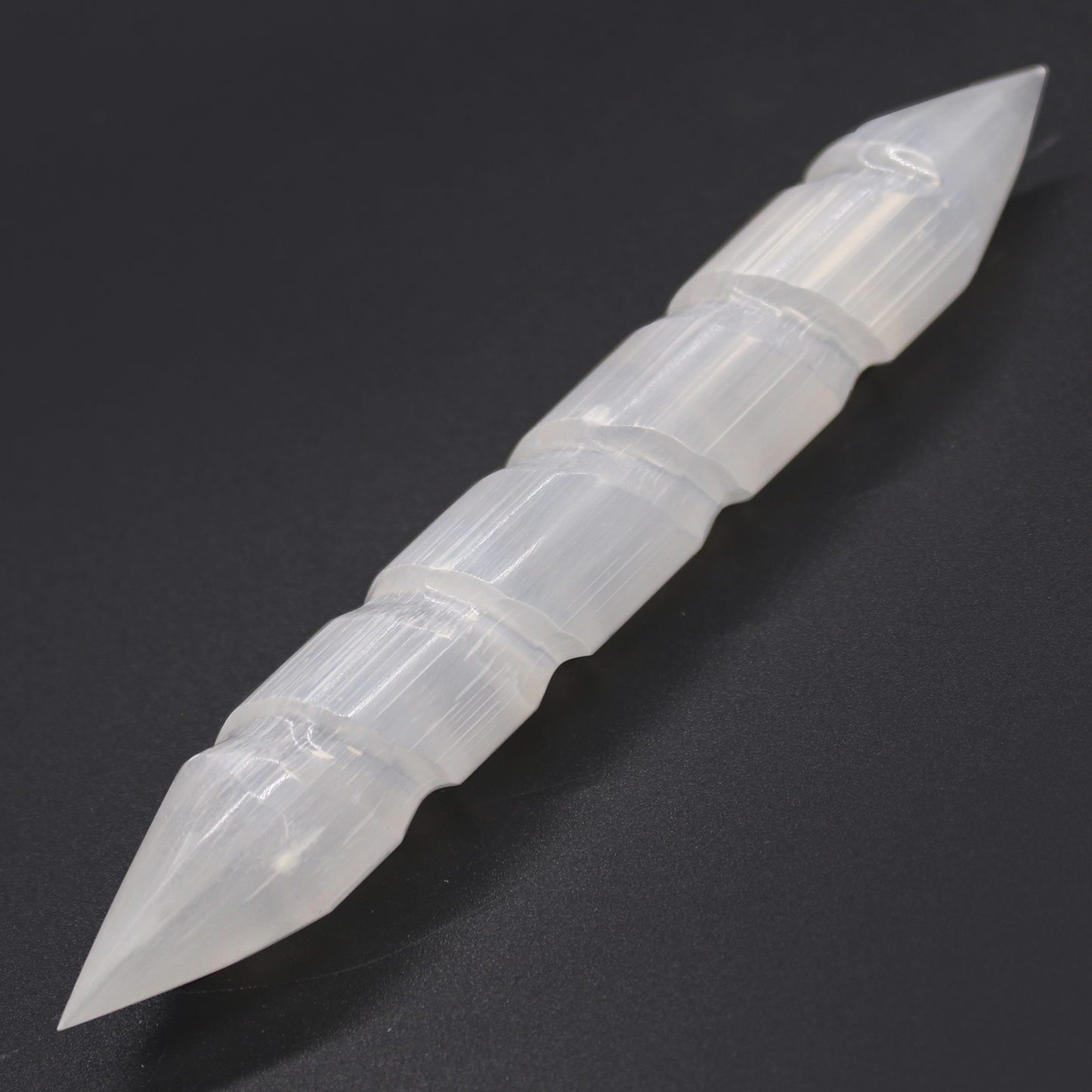 Selenite Spiral Wands - 16 cm (Point Both Ends)