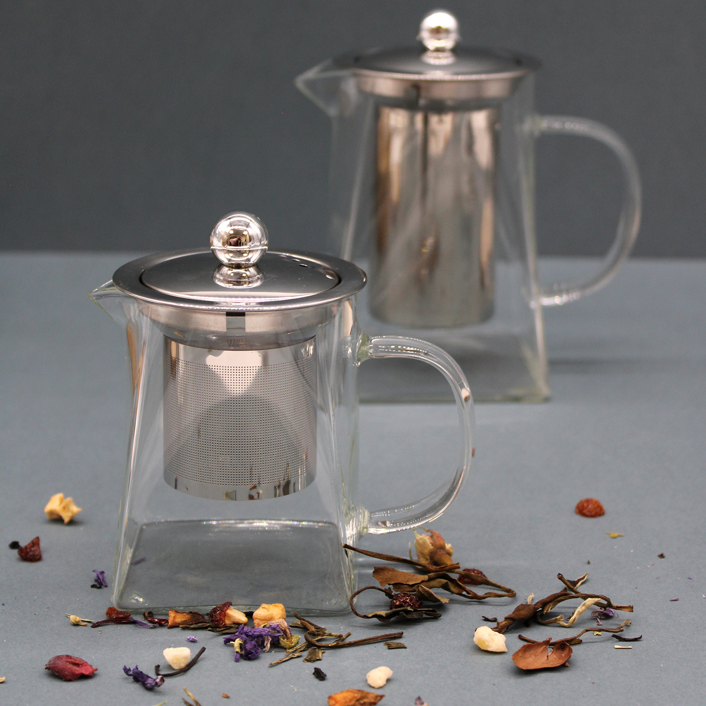 Glass Infuser Teapot - Tower Shape - 750ml