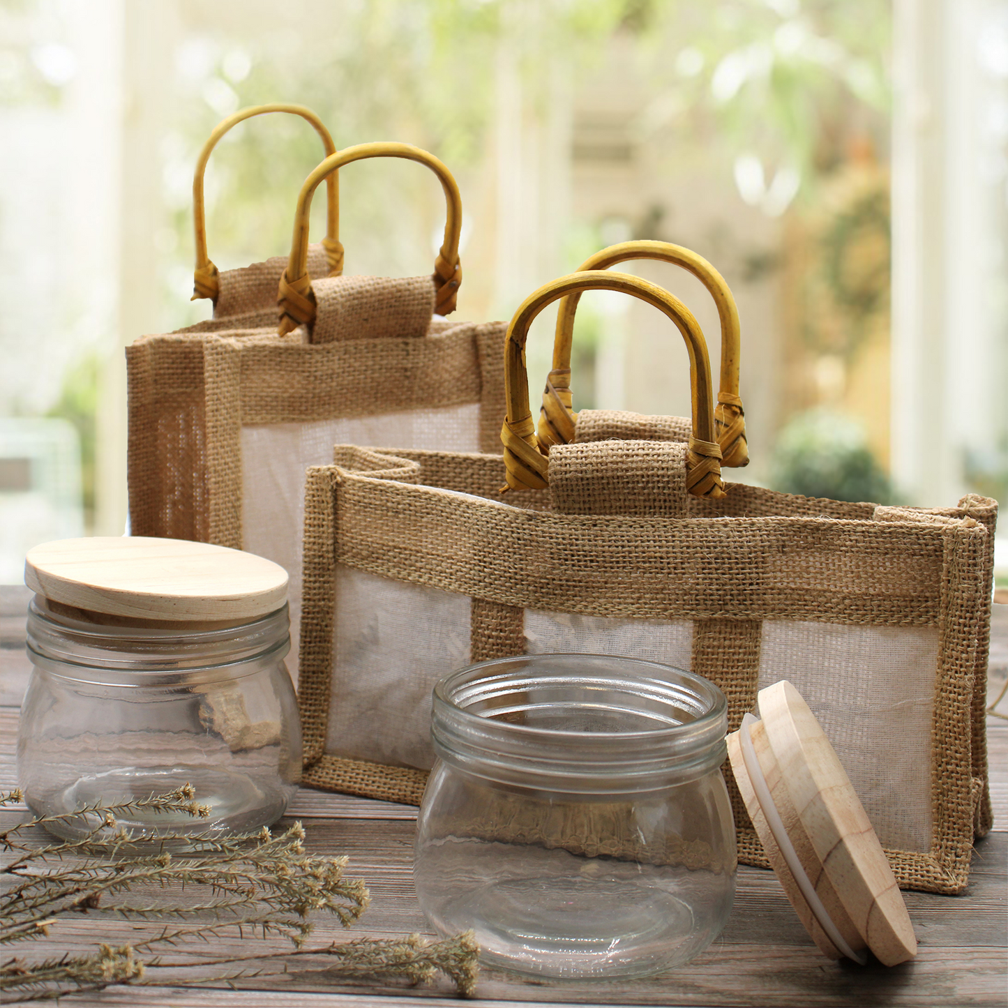 One Window Jar & Gift Bag 12x12x13cm