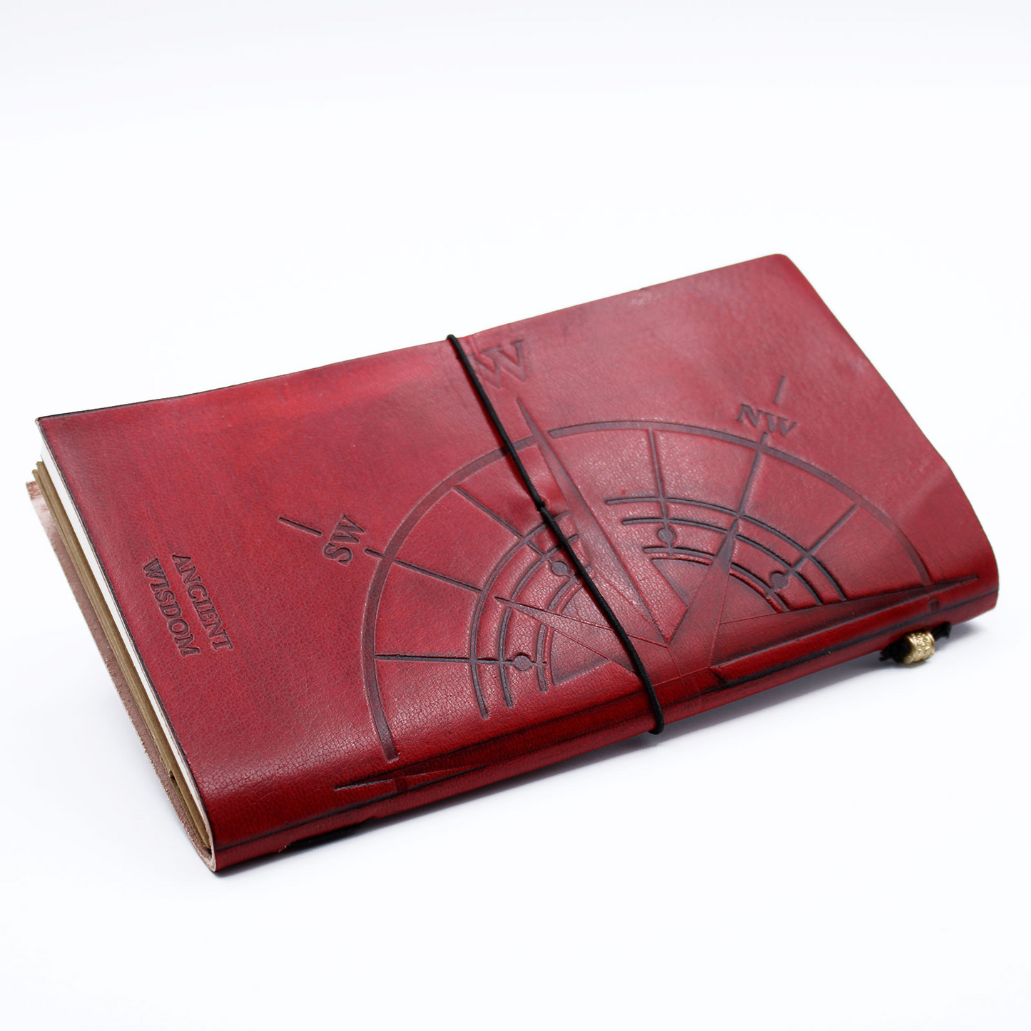 Handmade Leather Journal - Little Book of Big Plans - Red (80 pages)