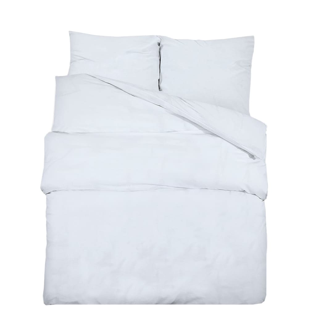 vidaXL Duvet Cover Set White 220x240 cm Light-weight Microfiber