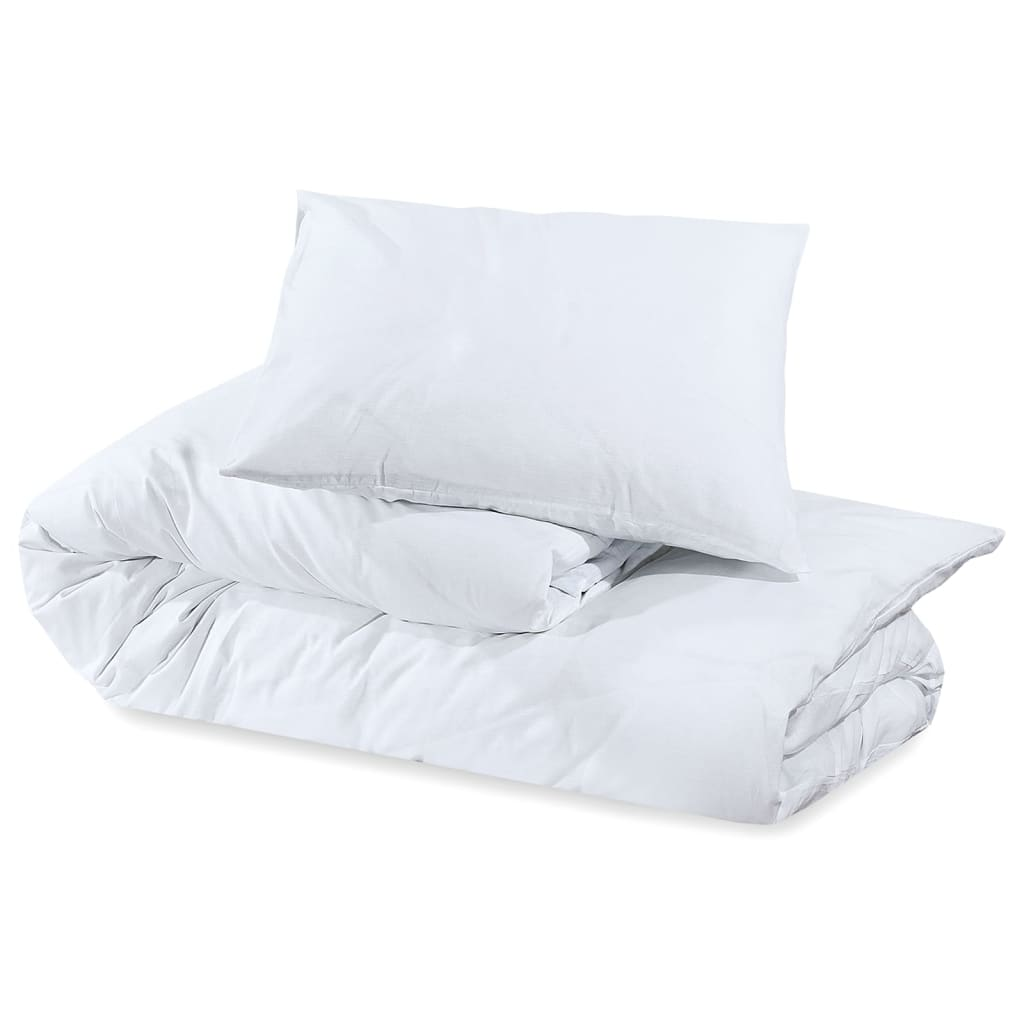 vidaXL Duvet Cover Set White 220x240 cm Light-weight Microfiber