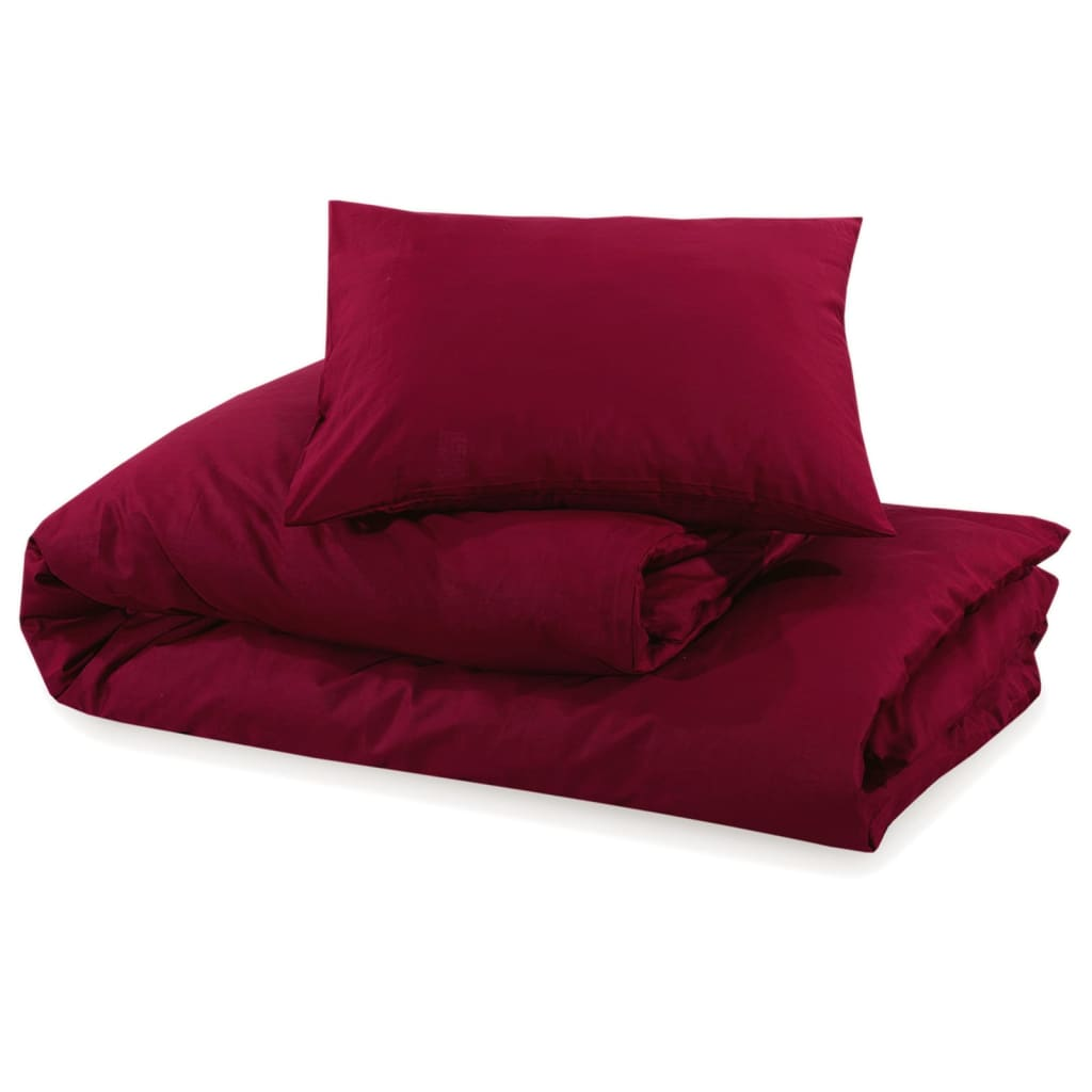 vidaXL Duvet Cover Set Bordeaux 200x200 cm Light-weight Microfiber