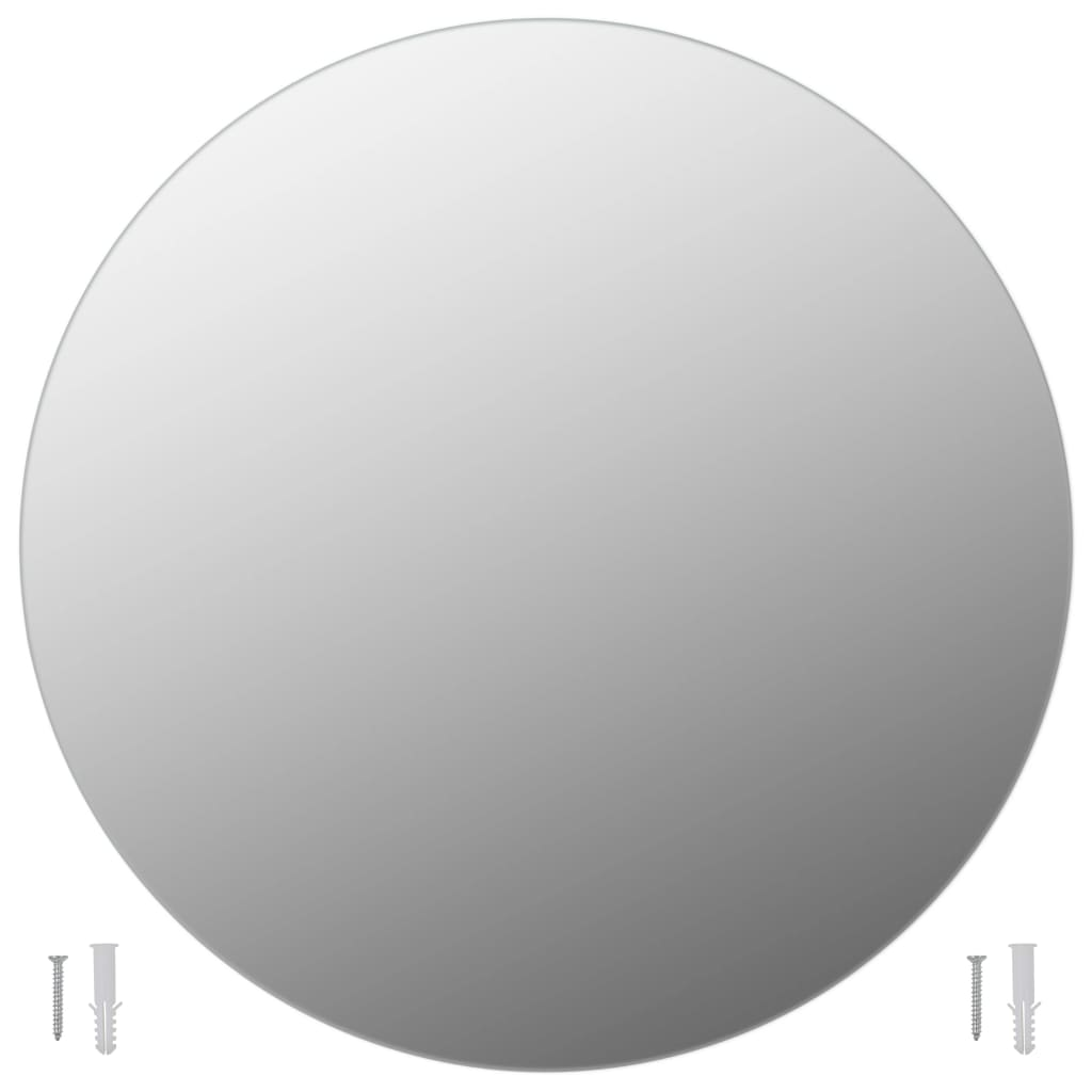 vidaXL Wall Mirror 50 cm Round Glass