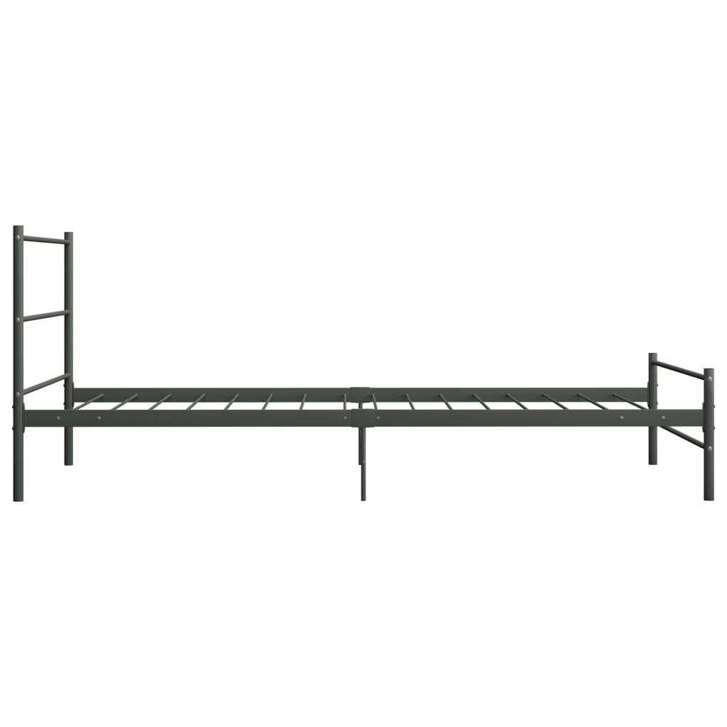 vidaXL Bed Frame Grey Metal 100x200 cm