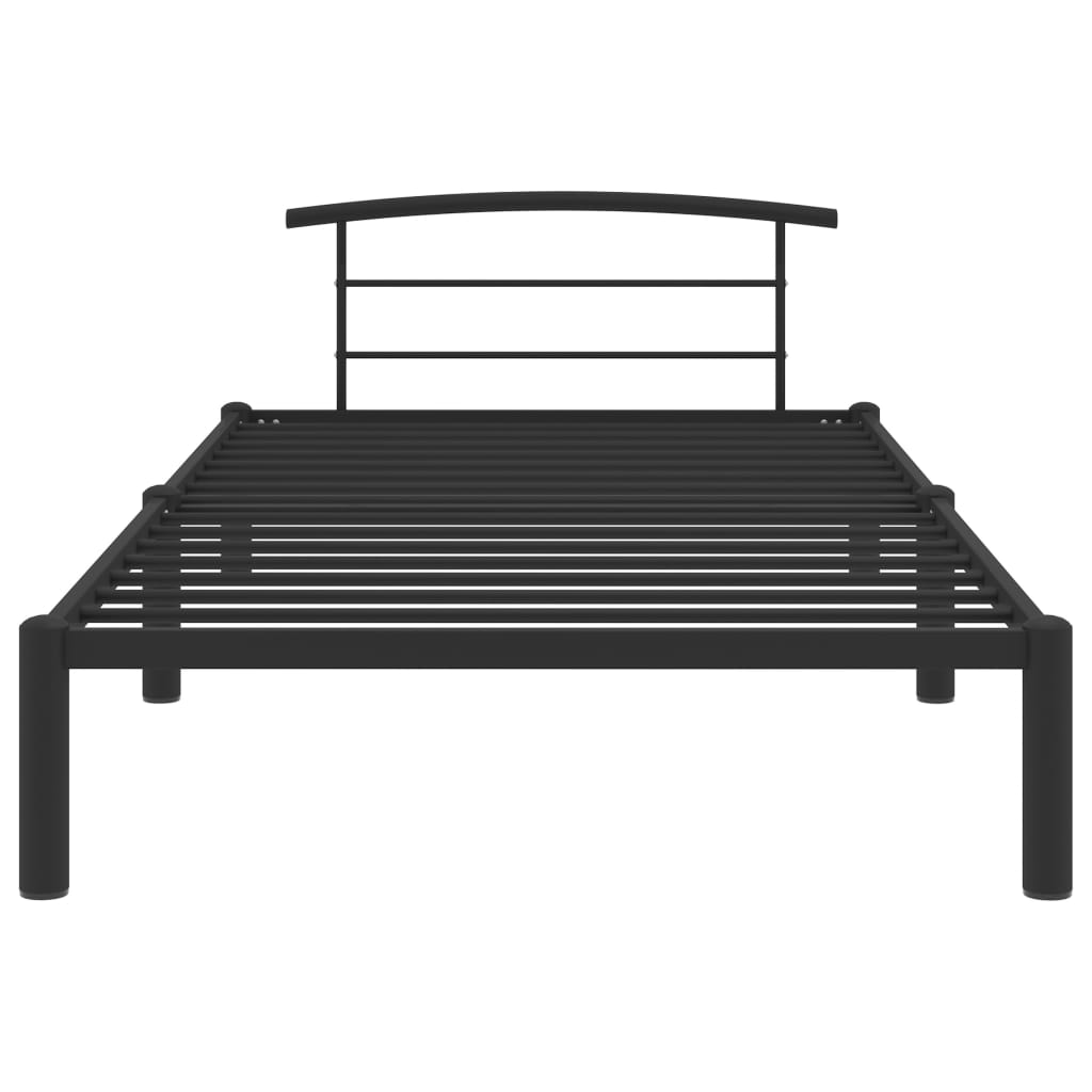 vidaXL Bed Frame Black Metal 100x200 cm