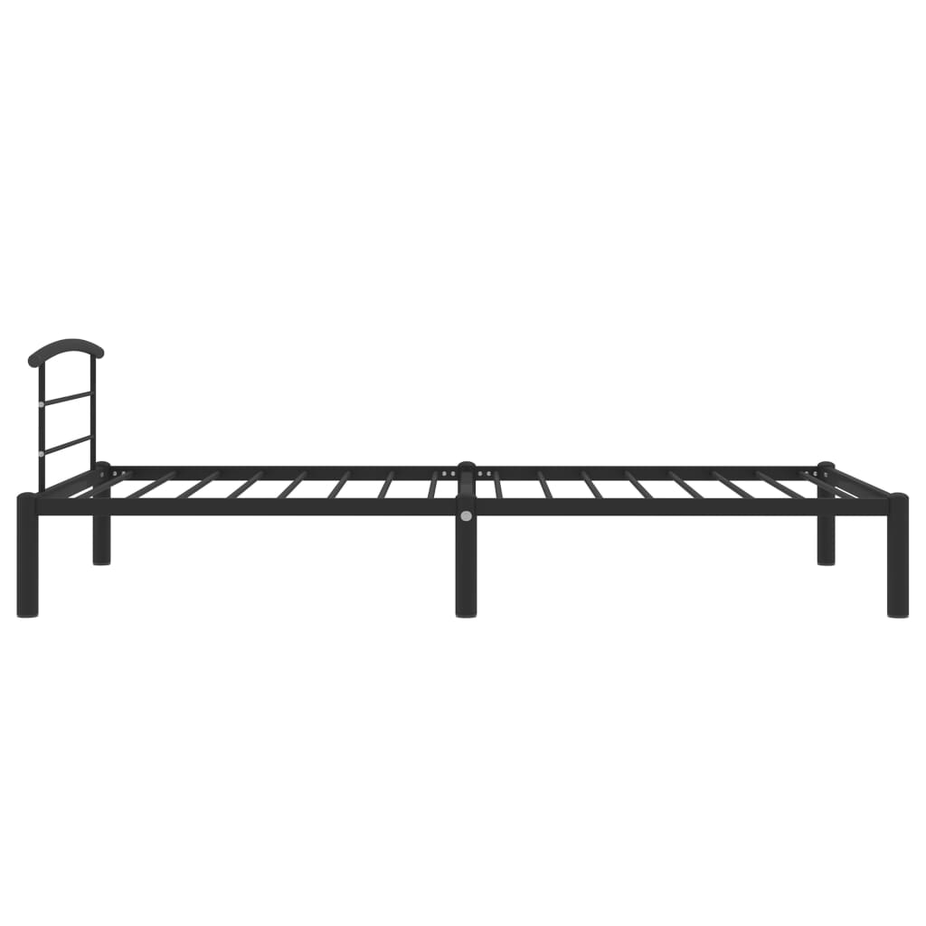 vidaXL Bed Frame Black Metal 100x200 cm