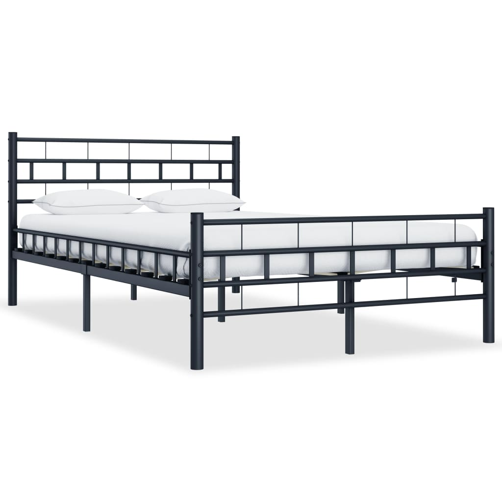 vidaXL Bed Frame Black Metal 120x200 cm