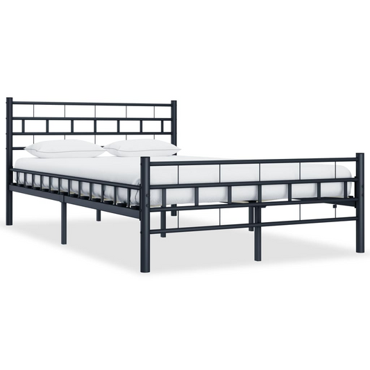 vidaXL Bed Frame Black Metal 120x200 cm