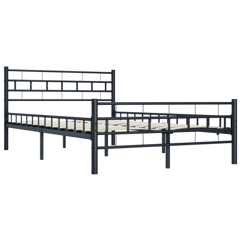 vidaXL Bed Frame Black Metal 120x200 cm