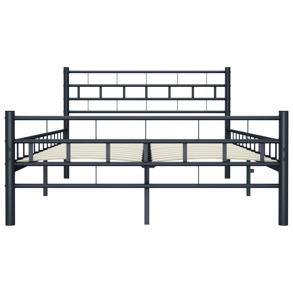 vidaXL Bed Frame Black Metal 120x200 cm