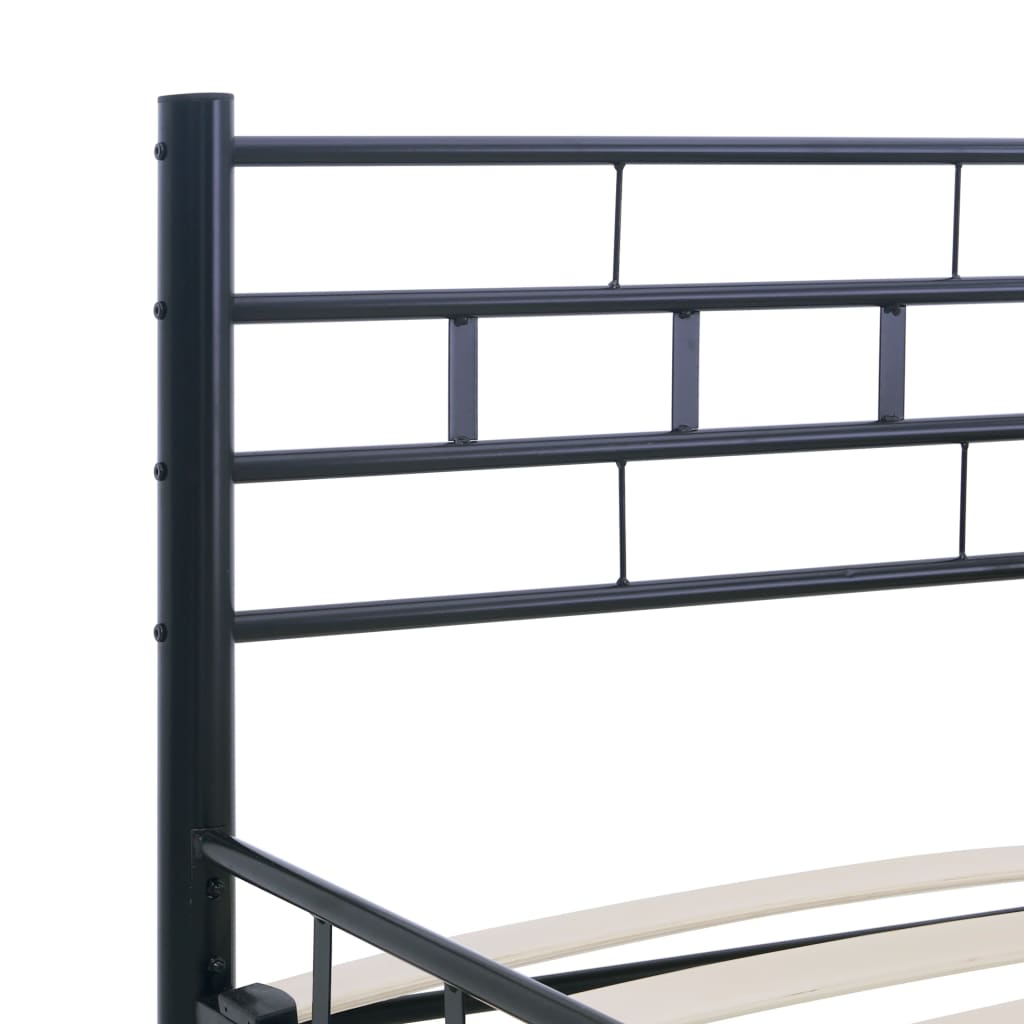 vidaXL Bed Frame Black Metal 120x200 cm