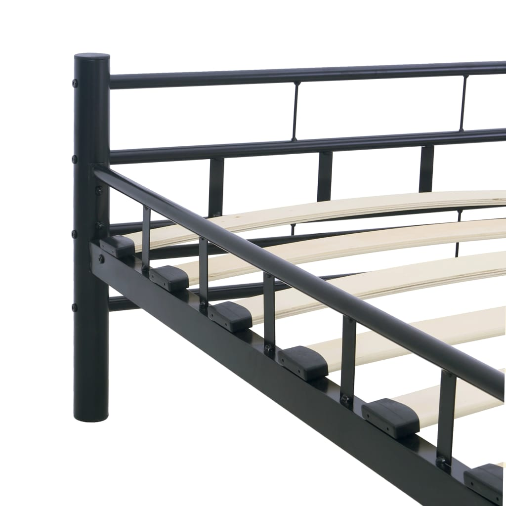 vidaXL Bed Frame Black Metal 120x200 cm