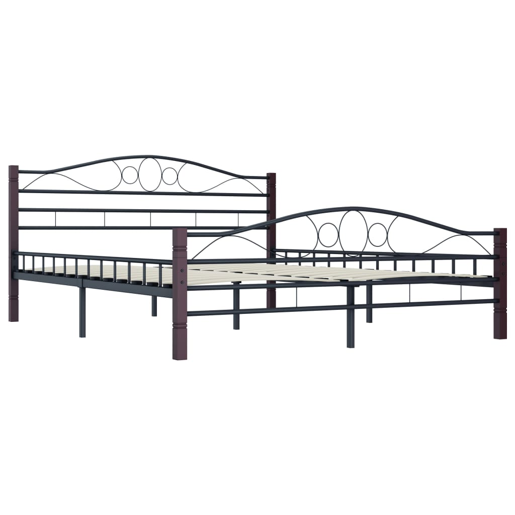 vidaXL Bed Frame Black Metal 200x200 cm