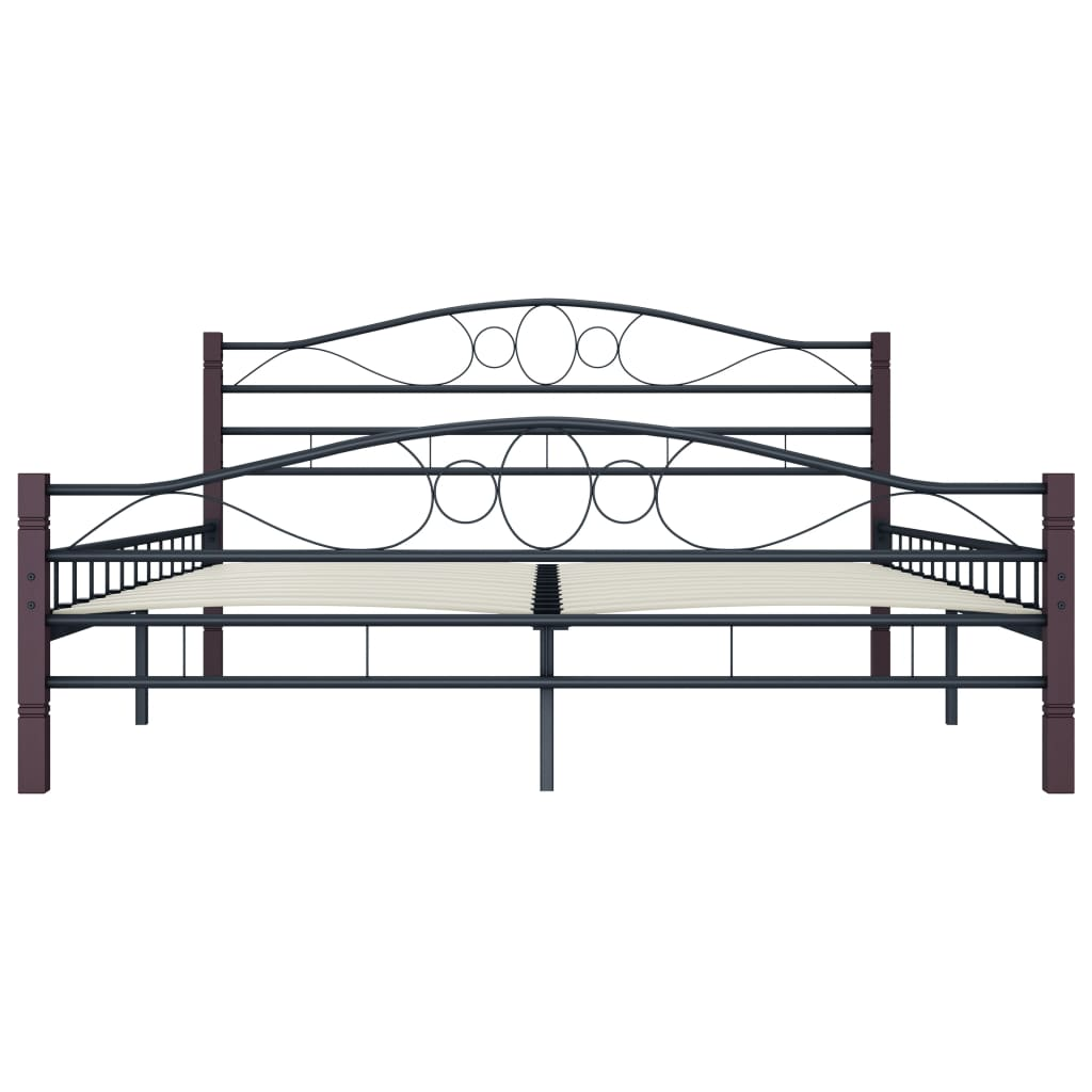 vidaXL Bed Frame Black Metal 200x200 cm