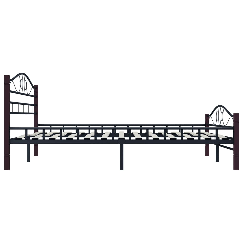 vidaXL Bed Frame Black Metal 200x200 cm