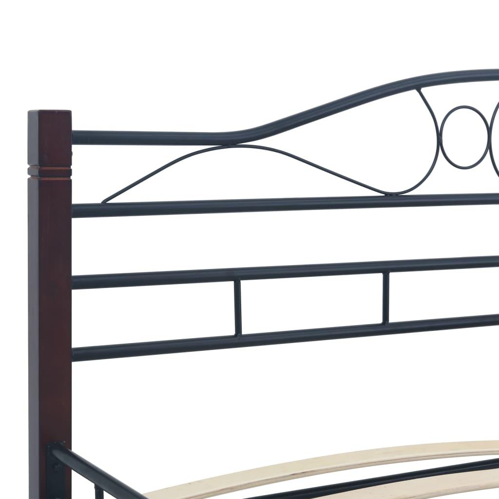 vidaXL Bed Frame Black Metal 200x200 cm