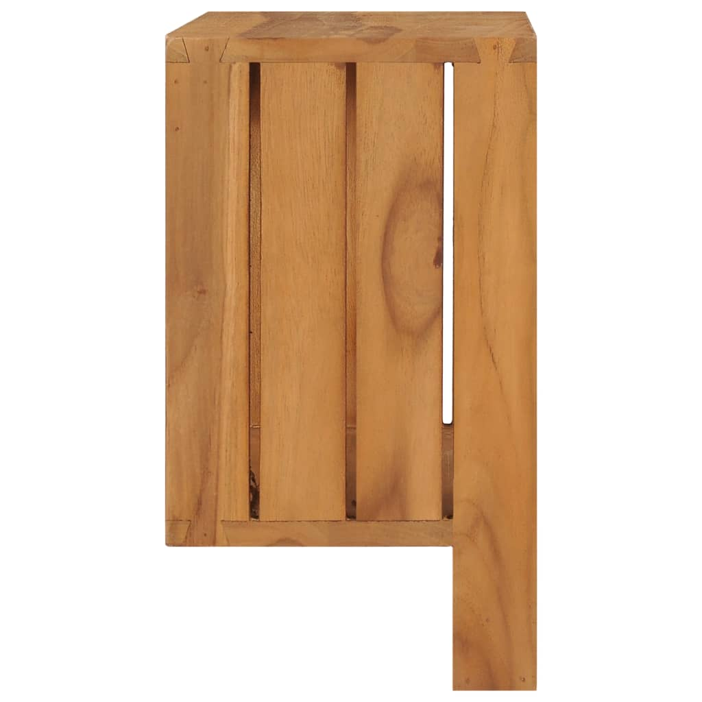 vidaXL Wall-mounted Towel Rack 35x20x35 cm Solid Teak Wood