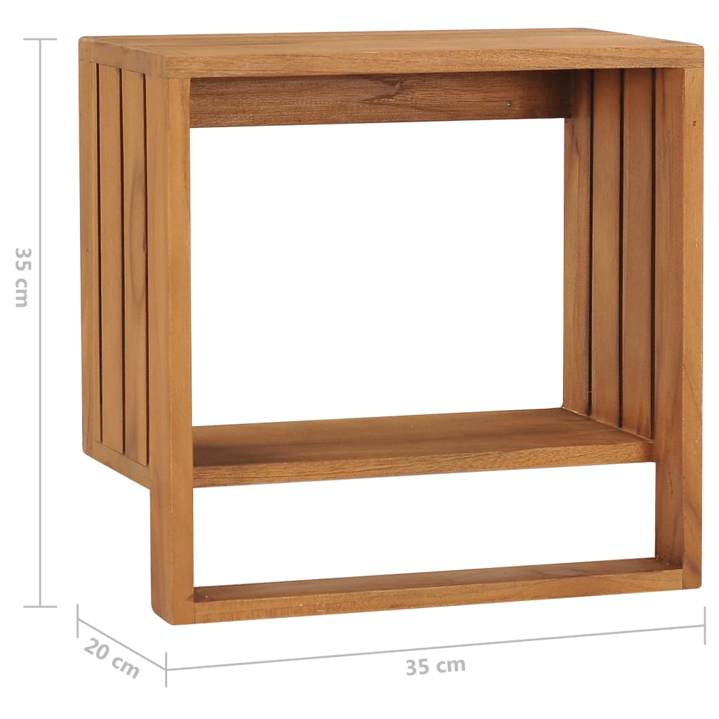 vidaXL Wall-mounted Towel Rack 35x20x35 cm Solid Teak Wood