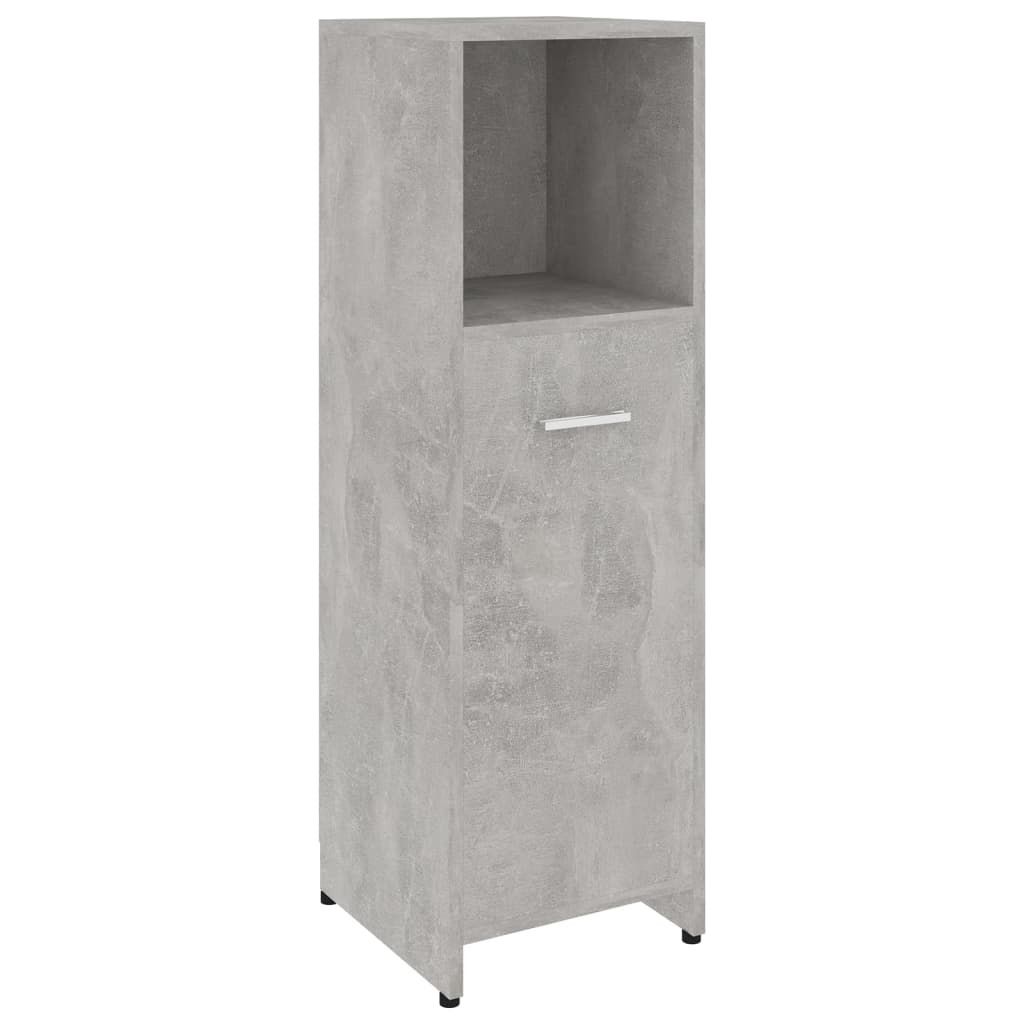 vidaXL 4 Piece Bathroom Furniture Set Concrete Grey