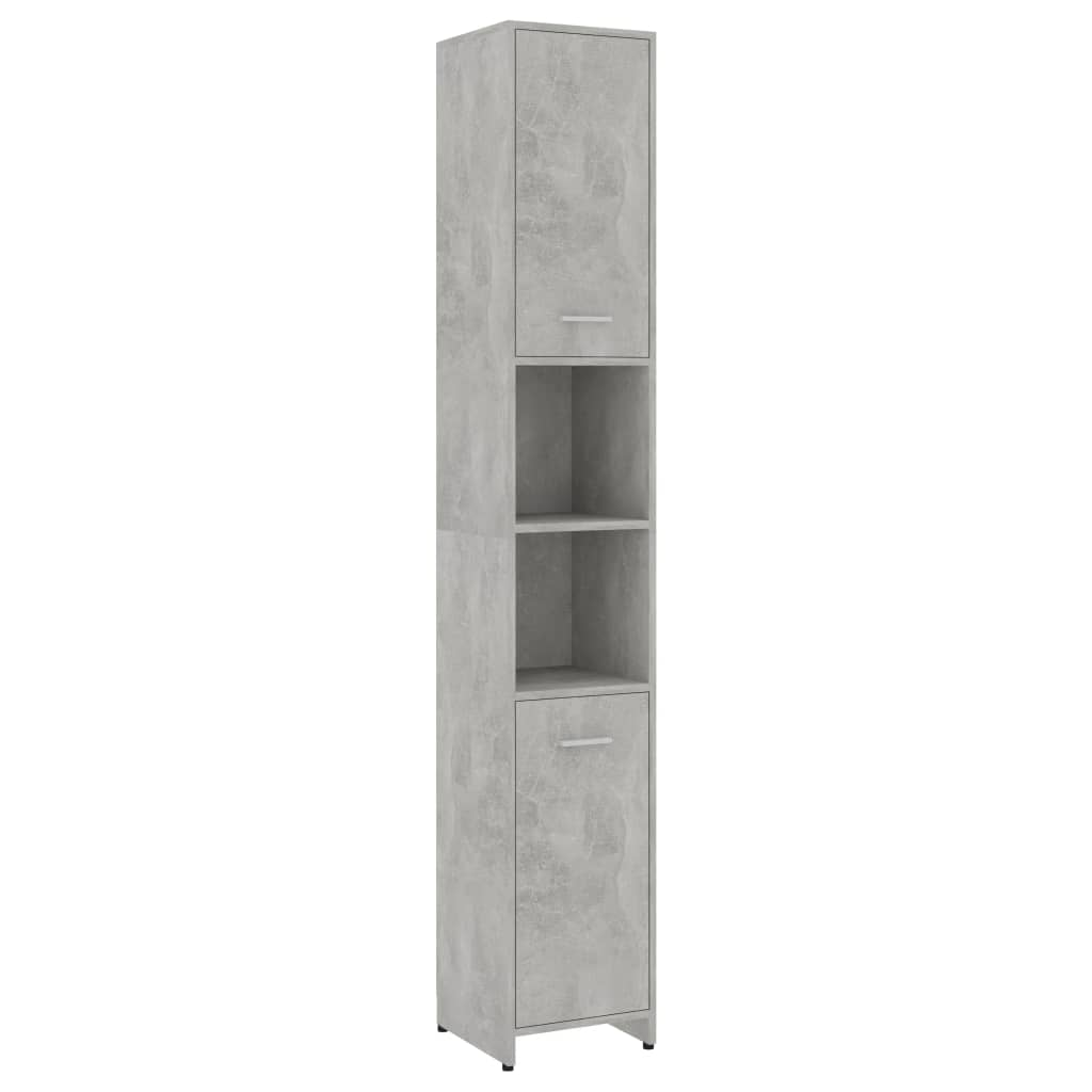 vidaXL 4 Piece Bathroom Furniture Set Concrete Grey