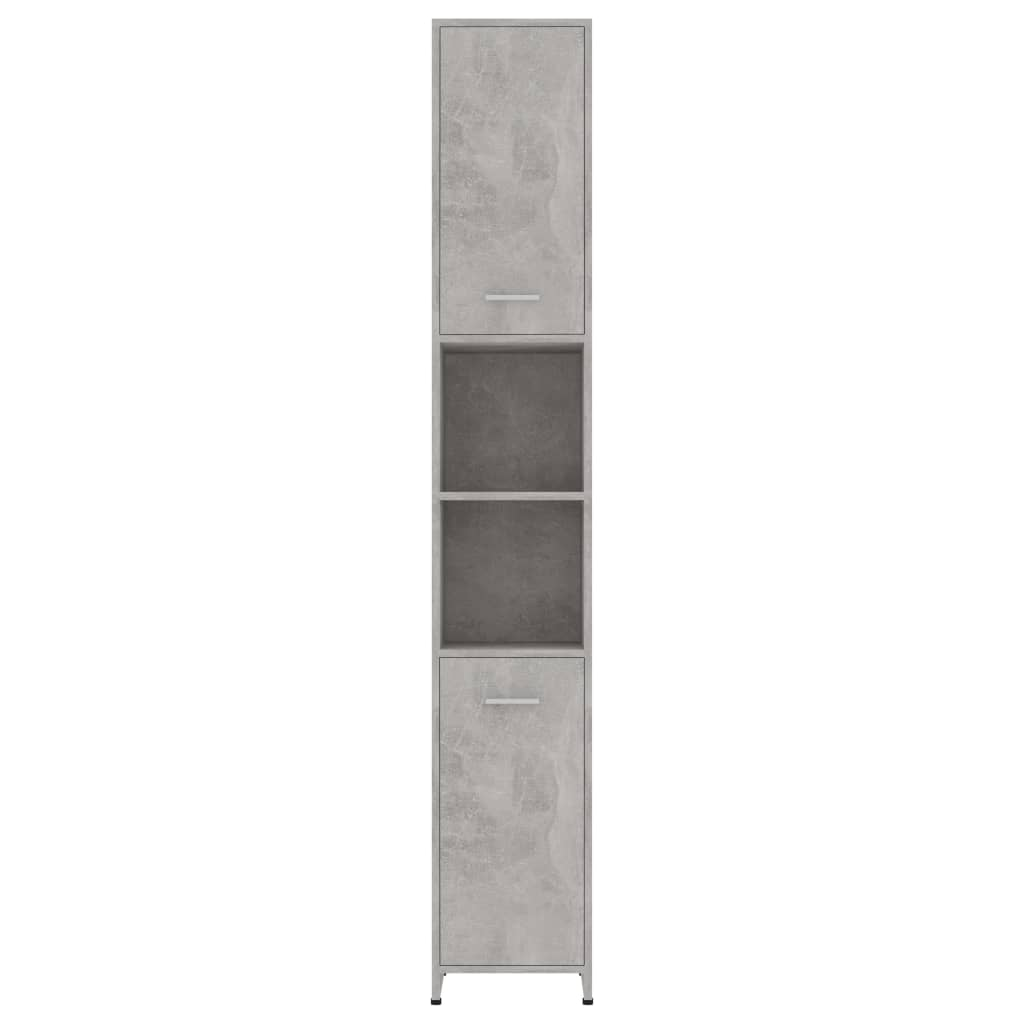 vidaXL 4 Piece Bathroom Furniture Set Concrete Grey