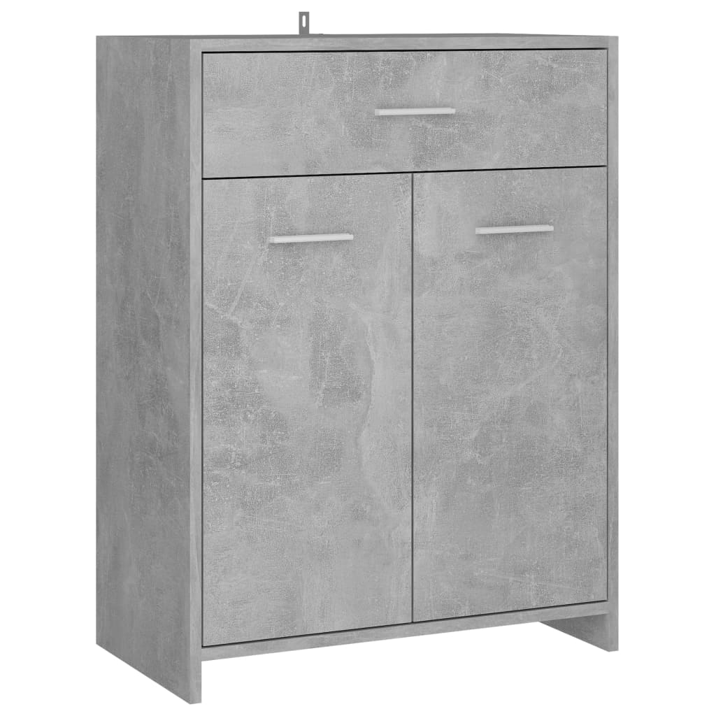 vidaXL 4 Piece Bathroom Furniture Set Concrete Grey