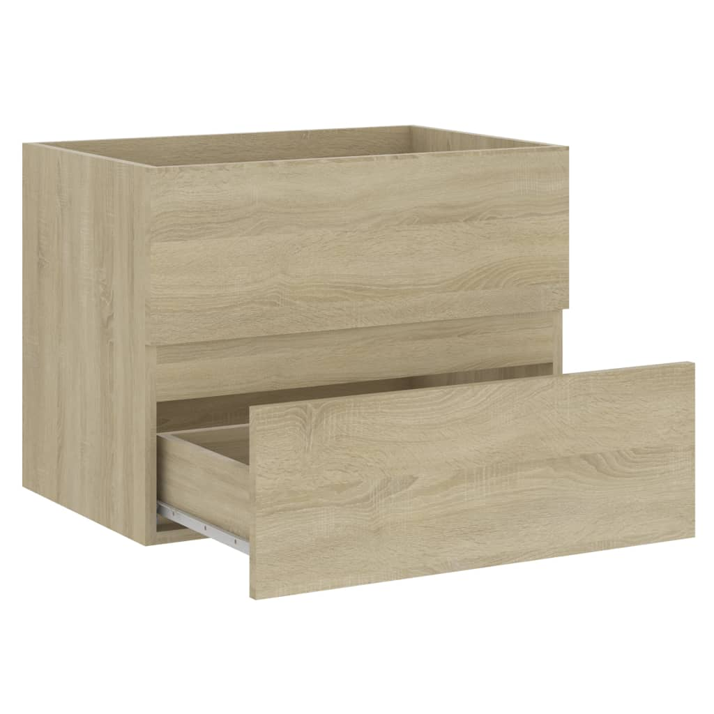 vidaXL Bathroom Furniture Set Sonoma Oak Engineered Wood