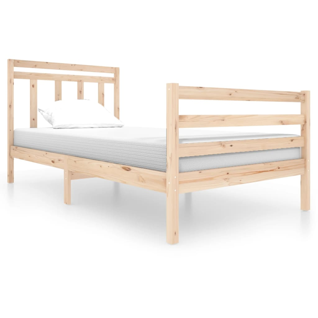 vidaXL Bed Frame Solid Wood 100x200 cm