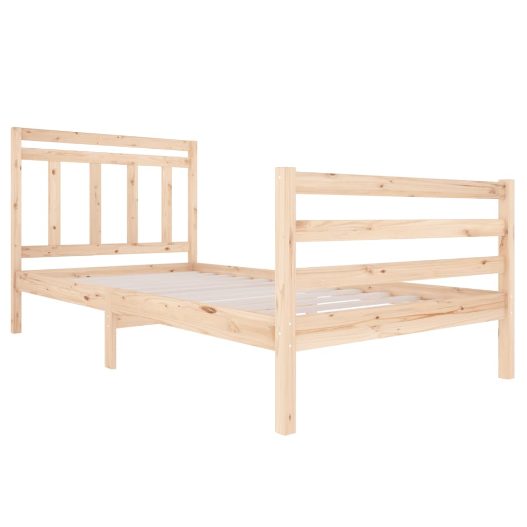 vidaXL Bed Frame Solid Wood 100x200 cm